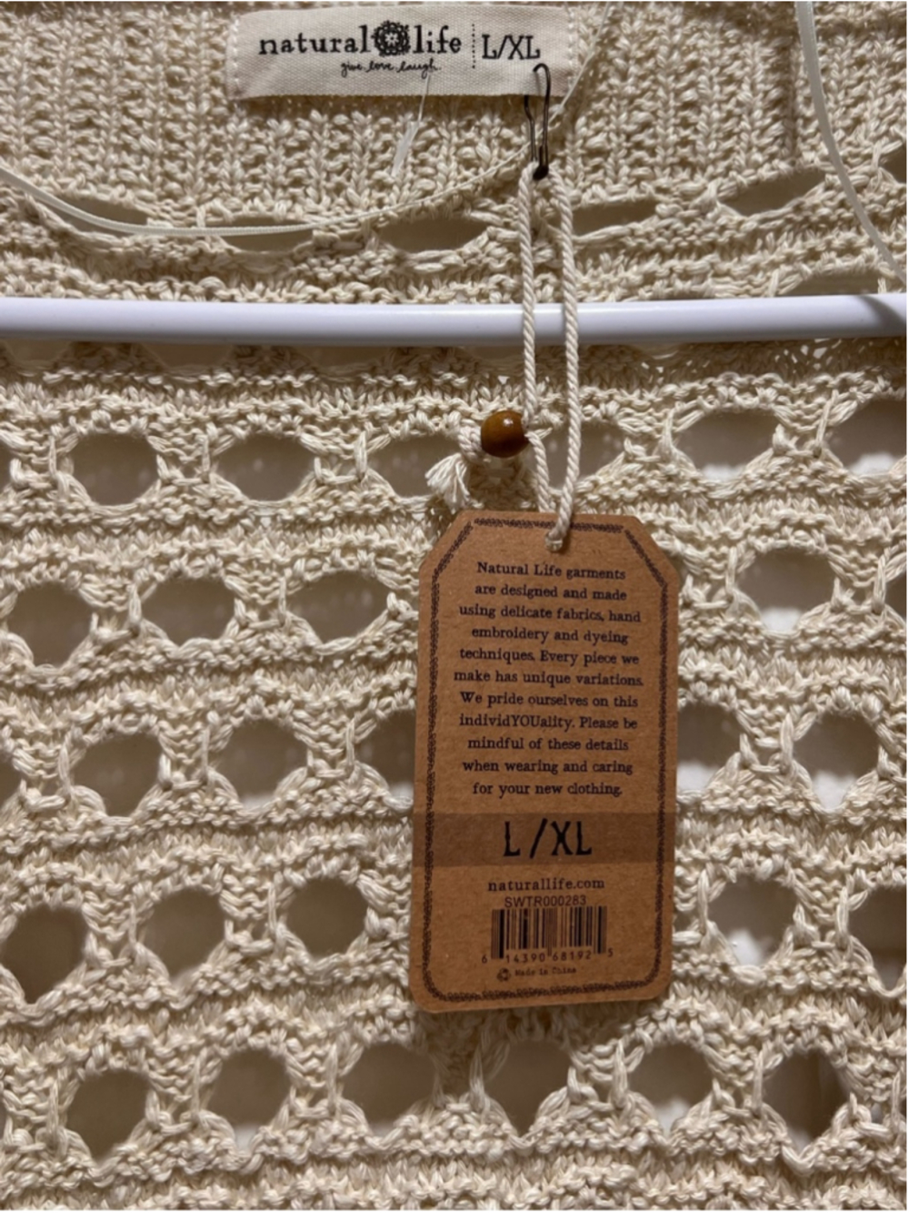 Natural Life Abigail Crochet Duster / Cardigan XL - Picture 6 of 6